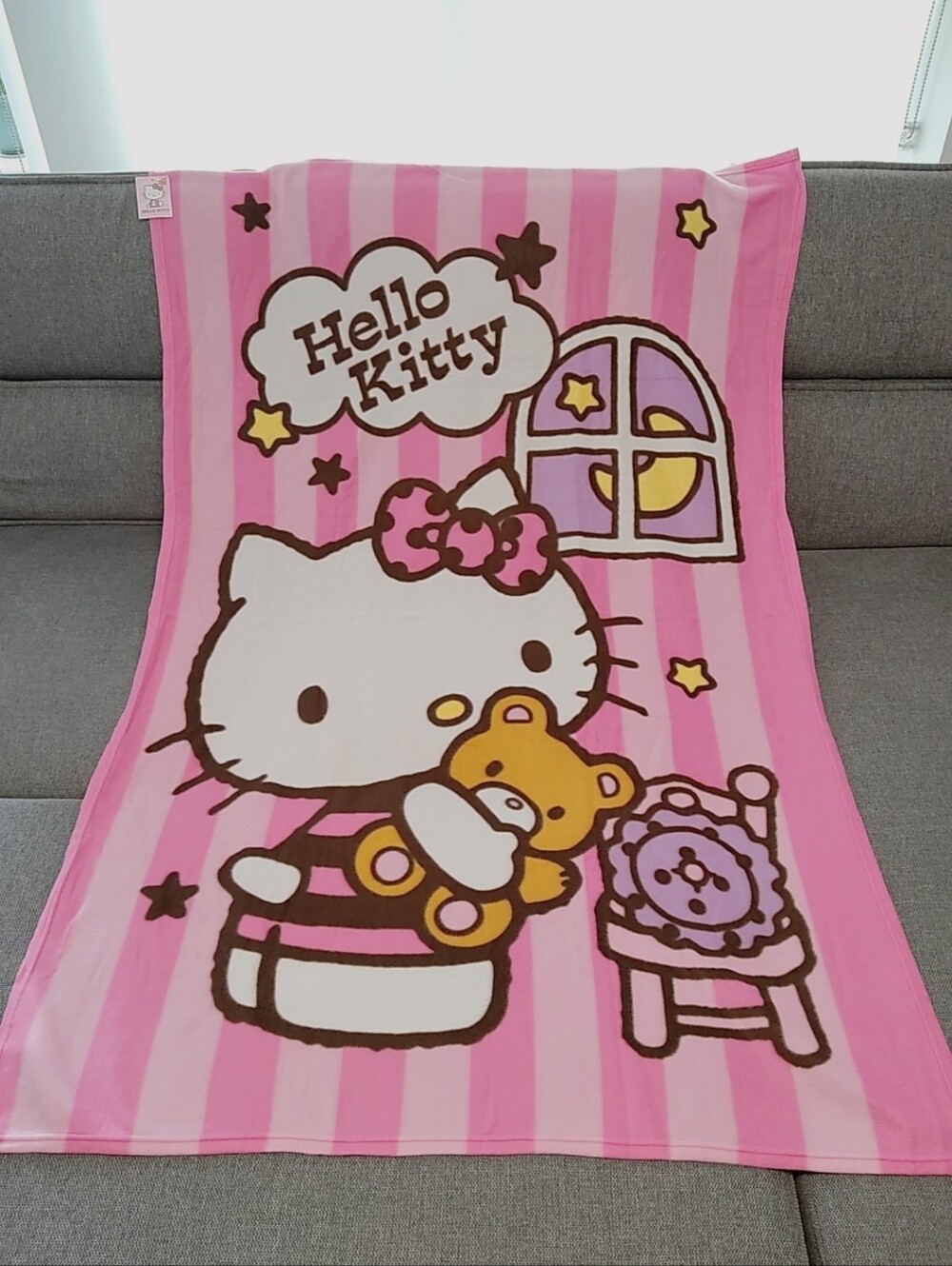 [New] Sanrio Hello Kitty Pink Fleece Blanket Throw Blanket
